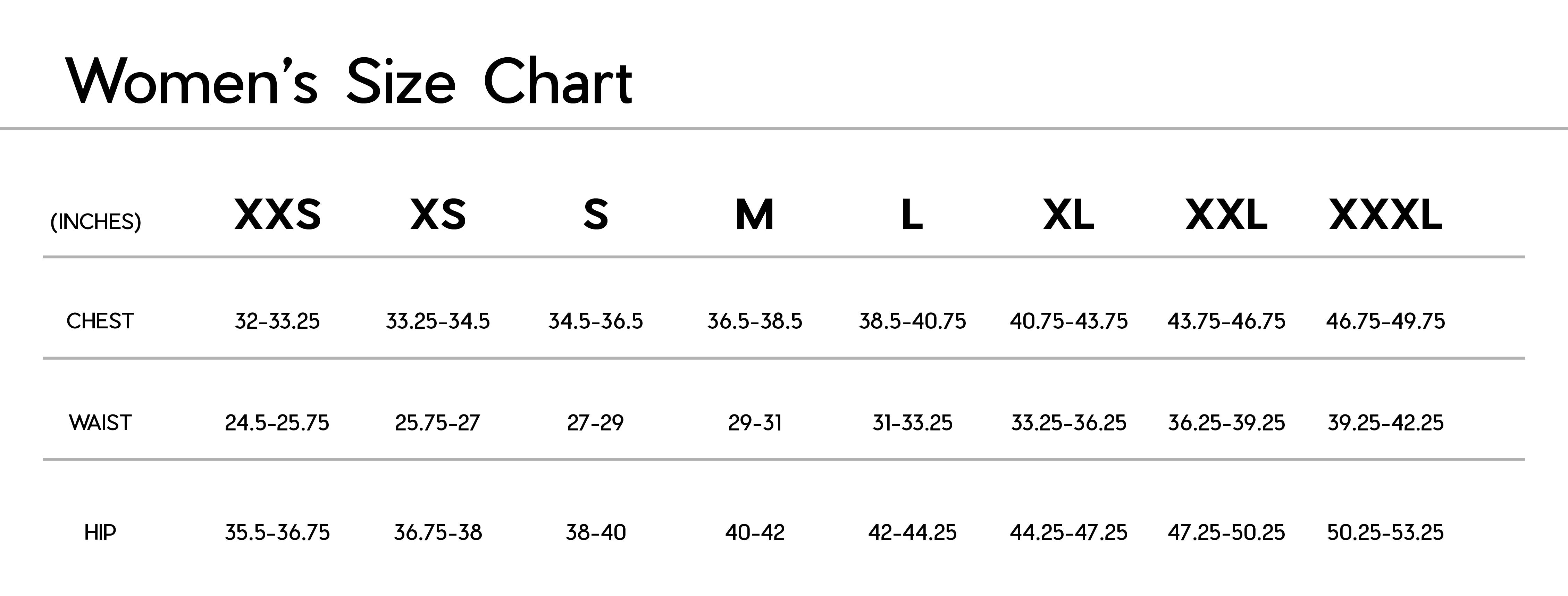 W's Circa Daily Boxy Tee size guide