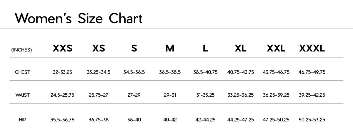 Fit Table Chart Women's Fit Guide – Janji