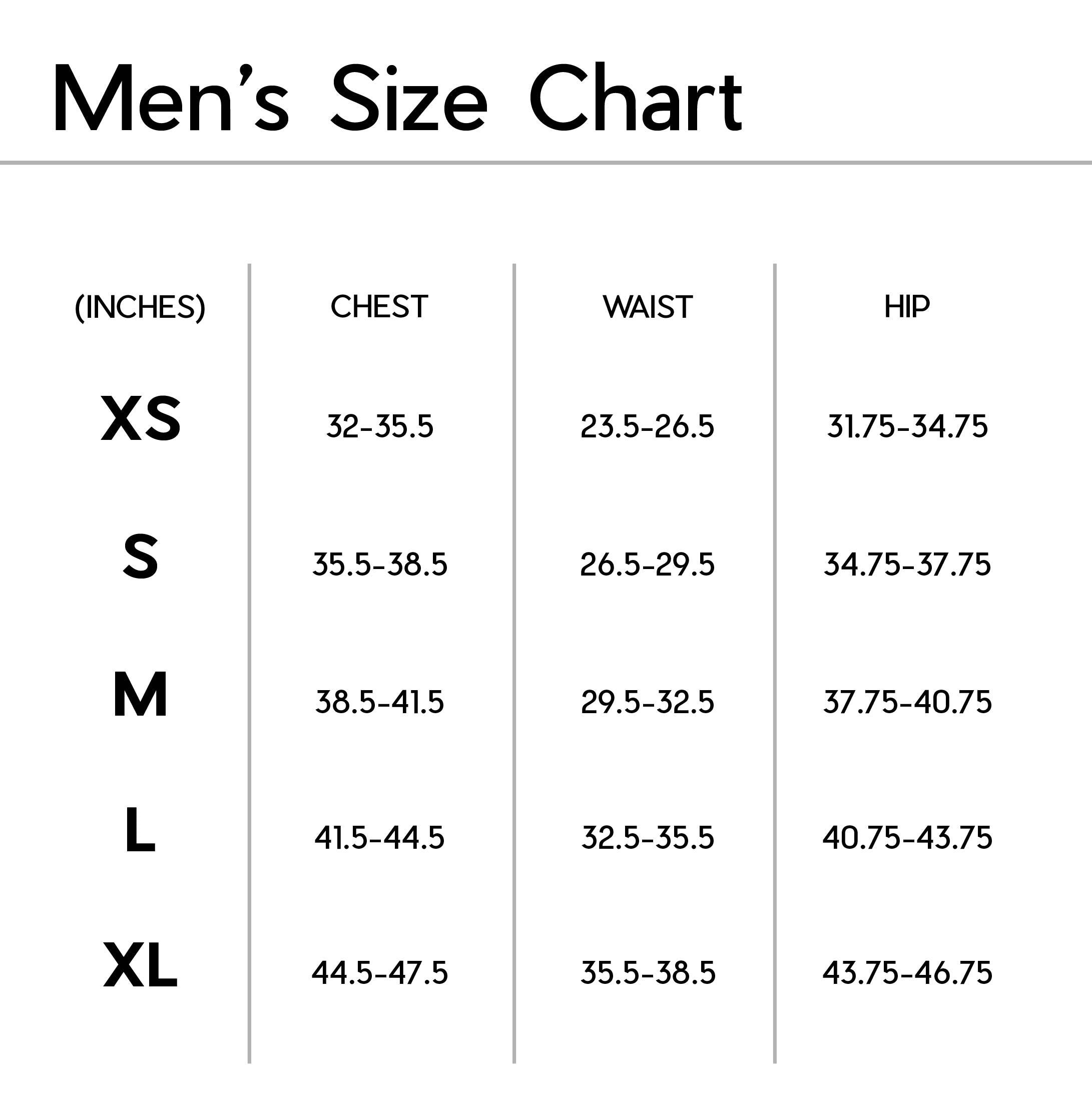 Measurement and Fit - Men's
